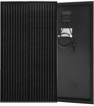 Gasolarxy 50W Solarpanel 12V, Solar Panel 50 Watt Schwarz Solarmodul | Full Black Monokristallines Pv Module für Wohnmobil, Boot, Wohnwagen, Dach, Auto, Balkon , Photovoltaik Panel