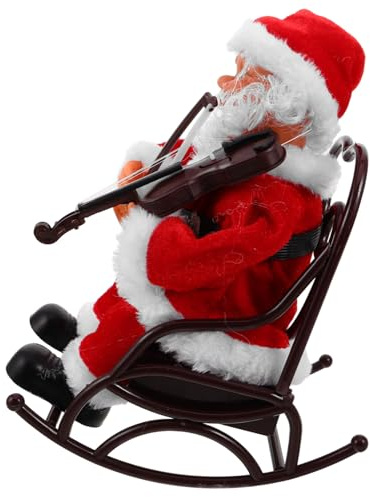 Milisten Weihnachtliche Santa Claus Figur mit Musik und Kleines Elektrisches Kreatives Xmas Deko Langlebige für Fest und Zuhause