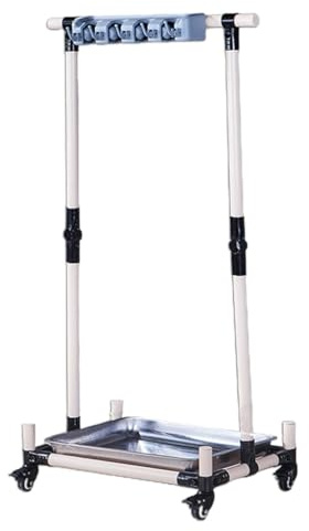 GDHKDDFL Estante para fregonas, Soporte for escobas y trapeadores, Soporte móvil for montado en el Piso, Carrito for Suministros de Limpieza(67.5 * 41 * 107.5Cm)