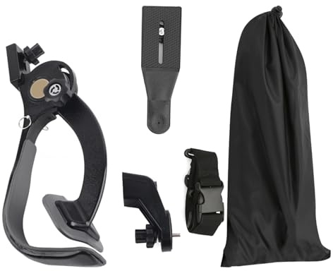 Stabilisateur d'épaule pour Appareil Photo SR500 Noir Support d'épaule Professionnel pour Appareil Photo Reflex numérique pour Photographie vidéographie ABS KK6 Fibre de Verre 6