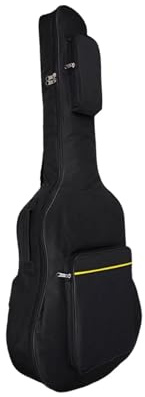 NDSJAIE Universal gitarrväska 41 tum akustisk gitarr fodral med flera fack, Svart, Taglia Unica, One Style