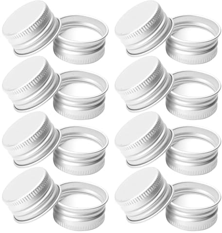PENIKOKO Tappi per Bottiglie Filettati in Alluminio 18mm, Set da 100 Pezzi Chiusura a Tenuta Stagna, Compatibili Bottiglie di Vetro per Lozioni e Cosmetici, per Viaggi e Uso Quotidiano