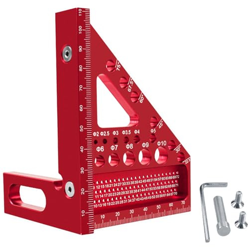 Aluminum Triangles Ruler 45° / 90° Woodworking Square Protractors 3D Multi Angles Measuring Tool Woodworking Square Protractor