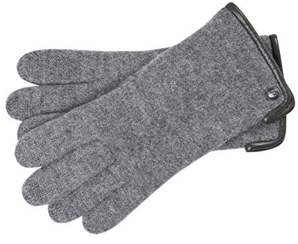 Roeckl Damen Klassischer Walkhandschuh Handschuhe, Grau (Flanell 070), 7