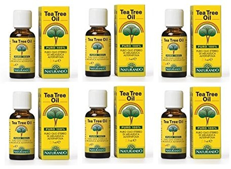 NATURANDO - TEA TREE OIL 6 CONFEZIONI DA 30 ML antibatterico, antimicotico, mucolitico, anti-infiammatorio - [KIT CON SAPONETTA NATURALE QUIZEN IN OMAGGIO]