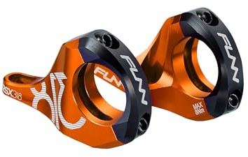 Funn RSX Mountain Bike Direktmonterad Cykelstam med 31,8mm Styrklämma, 2 Delar Lättviktsdelad Design för Dubbel Krona Gafflar, Justerbar Förlängning 45-50mm med 30mm Höjning (Orange)