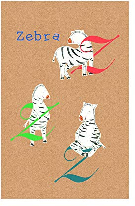 Komar Wandbild | ABC Animal Z | Poster, Kinderzimmer, Buchstaben, Bild, Wohnzimmer, Schlafzimmer, Dekoration, Kunstdruck | ohne Rahmen | P036Z-50x70 | Größe: 50 x 70 cm (Breite x Höhe)