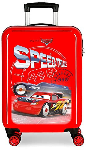 Disney Cars Speed Trails Maleta de Cabina rígida 55cm, Niños, Rojo, Media