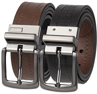 Levi's Men's Reversible Casual Jeans Belt, Brown/Black 1, Medium (34-36)