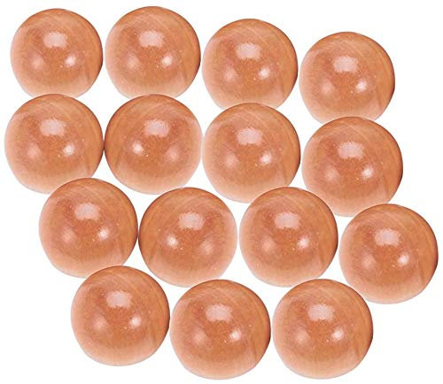 MroMax Runde Holzknäufe, 30 mm Durchmesser, für Schrank, Möbel, Küche, Kommode, Schublade, Kleiderschrank, Holz, 15 Stück