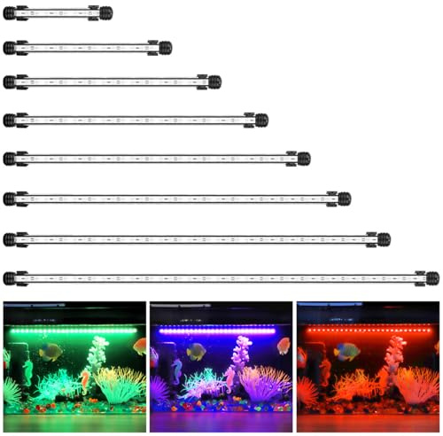GreenSun Aquarium Lampe, Aquarium Licht Lampe Aquarium für Fisch Tank mit Fernbedienung RGB Farbwechsel Aquarium Lampe LED 58cm Aquarium Beleuchtung