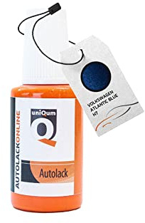 uniQum Autolack Lackstift fürs Auto für Volkswagen Atlantic Blue H7 Autolack Reparatur 30 ml