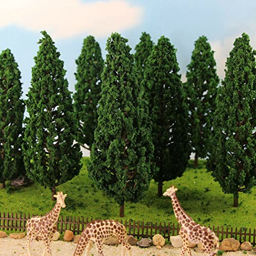 SPORTARC Lot de 10 Arbres Miniatures, Arbres de Diorama Mini de 15cm, Arbres de Train Miniature, Arbres de Paysage Ferroviaire de Forêt Miniature d'Architecture