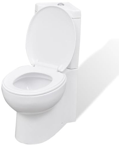 LAPOOH WC Toilette in Ceramica per Bagno Bianco,Articoli di ferramenta,Prodotti Idraulici,Articoli Idraulici,WC e Bidet,WC(SPU:141133)