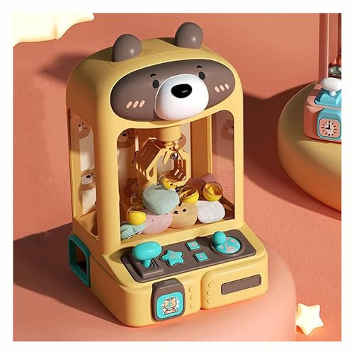 ARTSIM Candy Grabber ， Machine a Bonbon avec Pince avec Lumières Et Musique,30 Peluches Et 10 Gashapons ， Machine a Pince Fete Foraine Cadeaux d'anniversaire De Noël pour Enfant,Bear