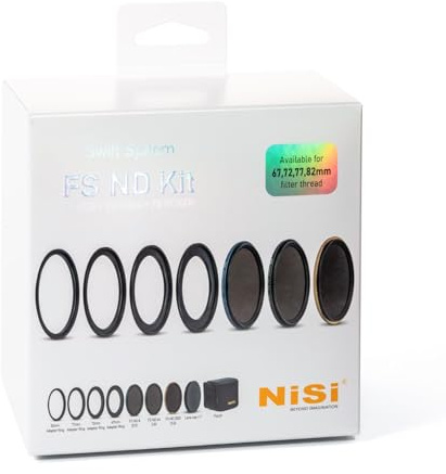 NiSi Swift FS ND Filter Kit für 86mm / 95mm | Inkl. FS ND8(0.9), ND64(1.8), ND1000(3.0), Swfit Adapterring, Objektivdeckel und Filtertasche