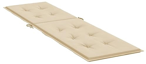 Bequeme Liegestuhl-Auflage, Beige, Outdoor & Indoor Polsterung