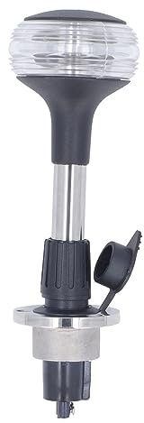 Topyond Abnehmbare Basis-Bootsleuchte,9 Zoll USCG 2NM LED-Navigations Ankerlicht Boot,Rundum-Bootsleuchte, IP65 Wasserdicht,für SegelschiffStra,ßEnwarnung,Industriefahrzeug,Angeln