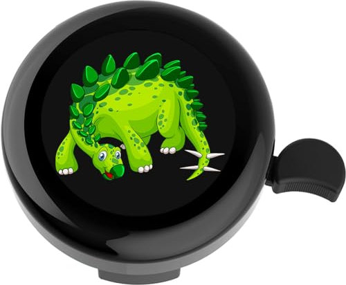 YeloYolker Kinder-Fahrradklingel, Niedliche Dinosaurier-Ringklingel für Jungen, Kleinkinder, Kinder-Fahrradlenker-Zubehör für Dreirad, Roller, Laufrad (Stegosaurus)