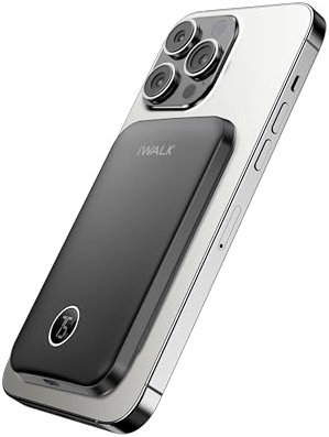 iWALK Mag Safe PowerBank Kabellose Powerbank Slim 5000mAh, 18W PD Schnelles Laden mit LED-Display, Kabelloses Tragbares Ladegerät Magnetische Induktive Powerbank mit iPhone 15/16/14/13/12/Pro/Pro Max