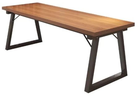 Arbeitstisch mit trapezförmigen Beinen, Computertisch aus Massivholz, Home-Office-Schreibtisch mit Metallbeinen, PC-Gaming-Schreibtisch for Gaming, Arbeit, Studium (Size : 120x60x75cm)