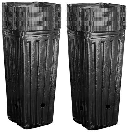 40 macetas Profundas para vivero, macetas de árbol de 20 cm de Alto, macetas Altas con Agujeros de Drenaje, macetas Profundas para Plantas de jardín de Interior y Exterior, Vegetales, Flores