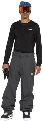 Volcom Herren Arthur Longo 20k Baggy Fit Snowboard Skihose, Schwarz, Medium