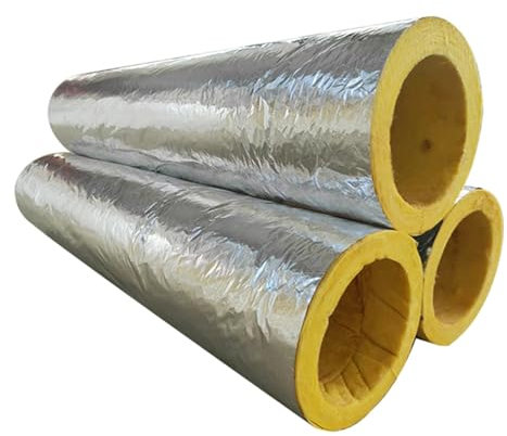 LRHELPBNR Tubo Isolante Antigelo per Estern, Tubo Isolante in Lana di Roccia, Isolante per Tubi in Foglio di Alluminio Autosigillante, per Esterni, Isolante(L 1M-27MM/1IN-30MM)