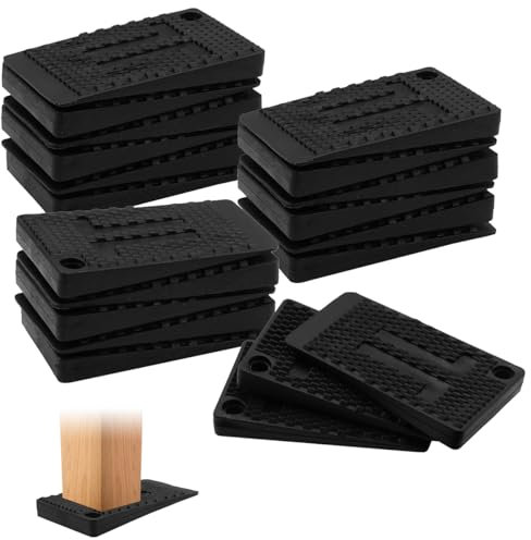 20 Pezzi Spessori in Plastica a Cuneo 50x30x6mm - Fermaporta e Livellatori per Mobili, Tavoli, Sedie e Credenze