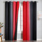 VEHEDE Ombre Red and Black Thermal Blackout Curtains 84 Inch Drop for Living Room, Gradient Light Blocking Curtains for Bedroom, Noise Reducing Windows Curtain with Eyelet, W52 x L84 Inch, 2 Panels