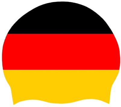 Silikon-Badekappe Für Damen Und Herren Badekappen Für Erwachsene Mit Deutschlandkarte Und Flagge Leichte Badekappe Mit Deutschlandflagge Leicht Zu Tragen Schützt Das Haar Bademütze Deutschland