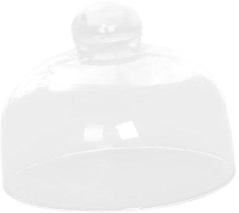 Fenteer Copertura Trasparente per Torta, Campana in Vetro per Alimenti, Coperchio per Torta, Espositore per Dolci, Piatto per Torta di Compleanno per Le Feste, 14.5x12cm