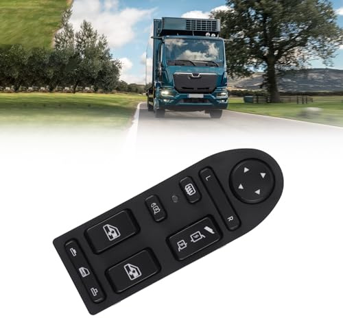 Bouton Leve Vitre pour MAN TGS TGX TGA TGL TGM Commande lève-vitre Interrupteur Bouton Panneau de Fenêtre Contrôle 81258067098, 81258067045 Électrique Interrupteur Lève-vitre Principal