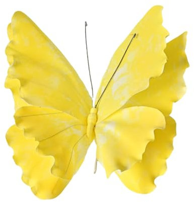 Fenteer Party-Schmetterlingsdekoration, DIY, dekorative Foto-Requisiten, vielseitig, kreativ, riesiger künstlicher Schmetterling für Hochzeiten, Gelb