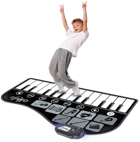 Weinsamkeit Klaviermatte, Tanzmatte Kinder, Weihnachts Geburtstag Geschenke für Mädchen Jungen Alter 3-12Jahre, 8 Instrumente und 14 Melodien, Musical Tanzmatte Spiel, Musikmatte