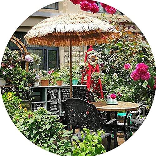 Ombrelloni da Giardino, ombrellone da Spiaggia per Piscina, ombrellone da Patio in Paglia per Bar, ombrellone da Esterno Hawaiano con 8 Stecche, Articoli per la casa, Protezione UV