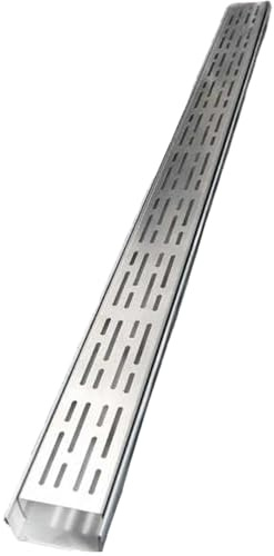 Canaleta de Agua Acero Inoxidable 304, Rejilla de Drenaje Jardin y Canal Externo Agua Lluvia Desague para Balcón, Terraza y Patio(A -1mX100mmX30mm)