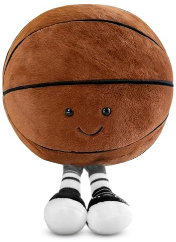 Kayuneed basketboll plyschleksak, basket plyschkudde, plysch basketleksak, söt heminredning, kudde mjuk fluffig present för basketentusiaster och barn (basket)