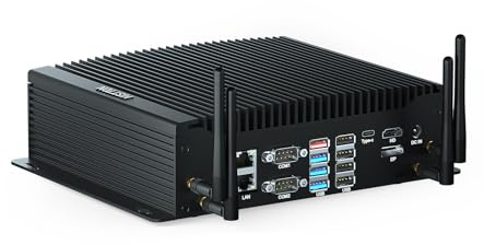 HISTTON Fanless Mini PC Core i7-10710U, 64GB RAM 1TB M.2 SSD, Industrial PC with 6 RS232 COM, HD+DP+Type-C Triple Display, 2 LAN, 8 USB, GPIO, SIM, Wifi, BT4.2, Mini PC Windows 11 Pro, Linux/Ubuntu | Industrial PC with 6 RS232 COM, HD+DP+Type-C Triple Display, 2 LAN, 8 USB, Wifi5, BT4.2, Mini PC Win 11 Pro, Linux/Ubuntu