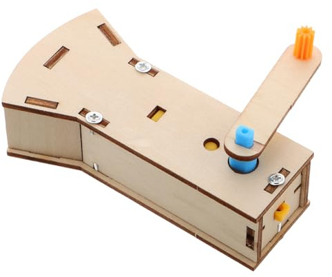 Lampe de Poche à Manivelle en Bois, Modèle DIY Éducatif | Montage Scientifique, Génération Manuelle D’énergie, Usage Portable, pour Étudiants et Adultes
