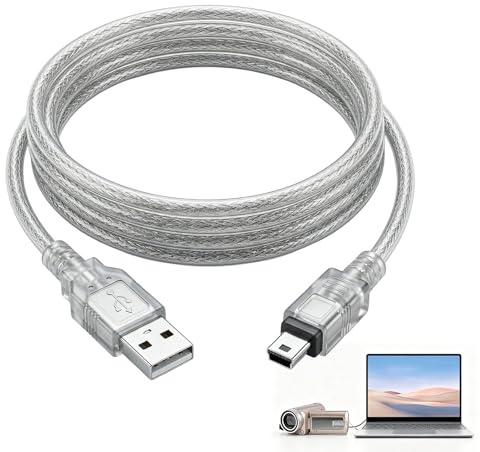 HoxzoDa Cable Adaptador de USB a FireWire IEEE 1394 con Conector iLink 4 Pines, Compatible con DCR-TRV75E DV, Cable de Transmisión para Datos y Video, 1.5 cm