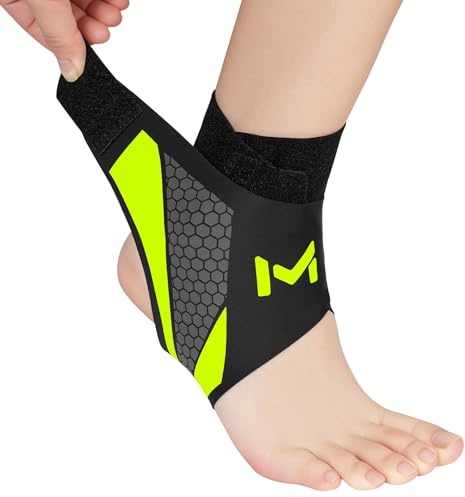 Beugo 1 Pcs Cavigliera Sportiva, tutore caviglia regolabile, Cavigliera Ortopedica per Donna/Uomo per Corsa, Calcio, Fitness, Verde-nerastro (Modello 3059, Taglia unica per tutti)