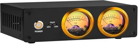Heimkino-Dual-Analog-VU-Meter, Audio-Umschaltbox mit Schallpegelanzeige, VU22-Display mit Flexibler Farb-, Helligkeits- und Verstärkungsregelung(B)
