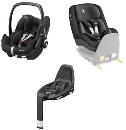 Maxi-Cosi Pebble Pro & Pearl Pro² Autositz, FamilyFix 3 im Bundle, 0-4J.