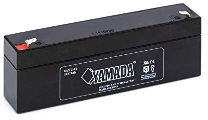 YAMADA - Batteria ricaricabile con chiusura ermetica per sirena allarme ELY 2-12 12V 2Ah - utile per apparecchiature elettroniche