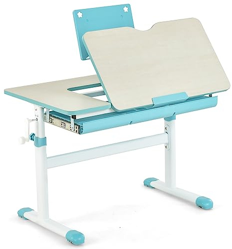 LIFEZEAL Escritorio Infantil Ergonómico Ajustable (Azul)
