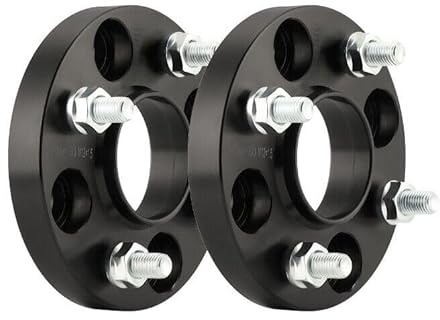 FOR FIESTA MK6 MK7, NEW 20MM ALUMINIUM BLACK WHEEL SPACERS X2 HUBCENTRIC