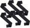 LEEQ Blanko Schärpe - 6pcs Schärpen Seidenschärpen Satin-Schärpe zum Selbermachen für Geburtstag, Hochzeit, Party-Zubehör, Abschlussfeier, Jungesellenabschied, Schwarz
