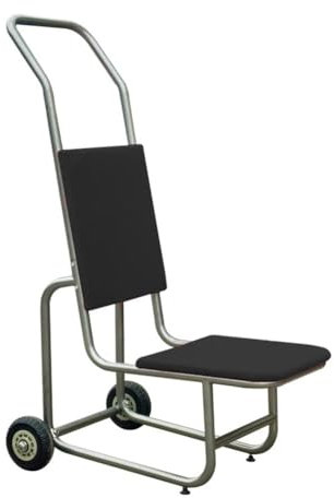 Rygcrud Chariot pour Chaises De Banquet, Chariots pour Chaises Empilables pour La Location D'événements De Fête, Solution De Transport Et De Stockage Facile, Capacité De 10 Chaises(Zwart)