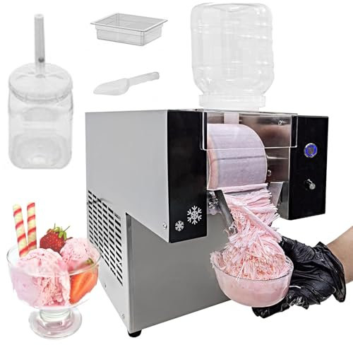 Macchina per ghiaccio a fiocchi di neve, macchina elettrica per ghiaccio tritato, macchina per ghiaccio a neve, tritaghiaccio commerciale per ristoranti, supermercati, snack bar,130kg/h